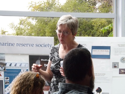 Elise Smith spoke about the little blue penguin project. The society has been gathering data on the penguins, and placing it online using maps. The aim is for Maori knowledge and creative projects to be added to the same online map.
